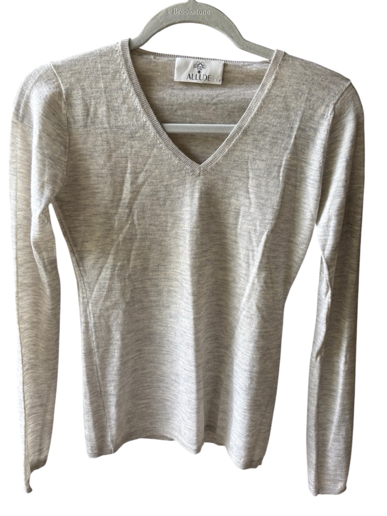 Women's V-Neck Cashmere Sweater L Small